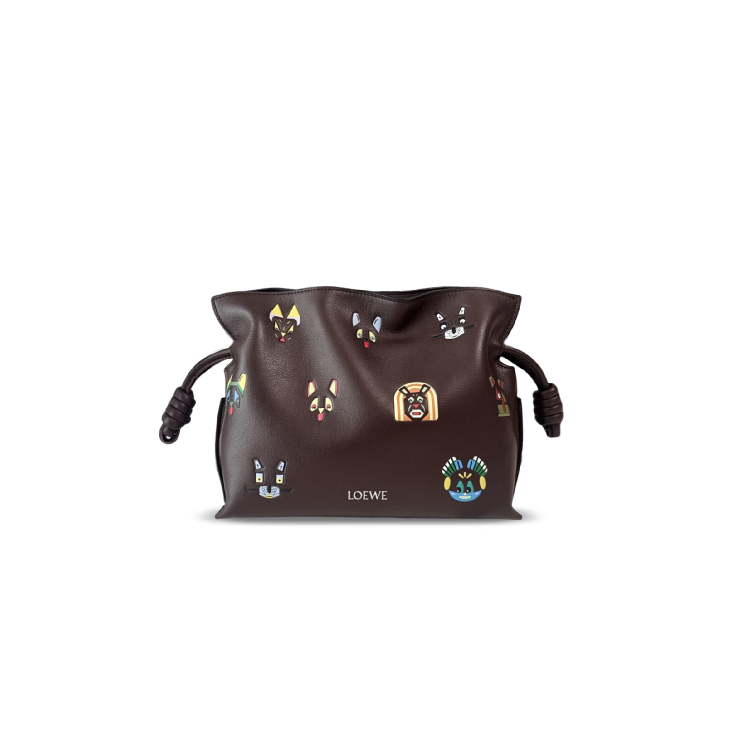 LOEWE CATS MINI FLAMENCO CLUTCH IN NAPPA CALFSKIN A411FC2XAC (23*18*9cm)